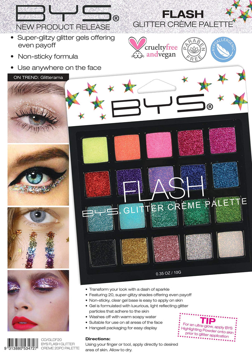 BYS Flash Glitter Creme 20Pc Palette