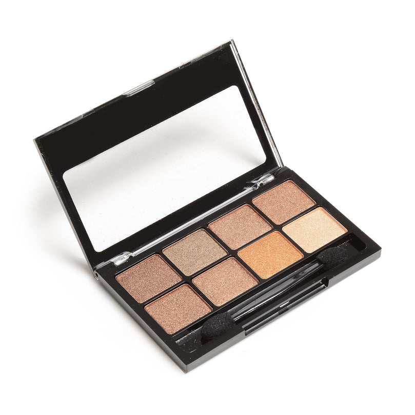 BYS Scented Matte and Metallic Eyeshadow 8 Shades Palette, Peachy Pinks