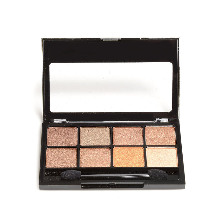 BYS Scented Matte and Metallic Eyeshadow 8 Shades Palette, Peachy Pinks