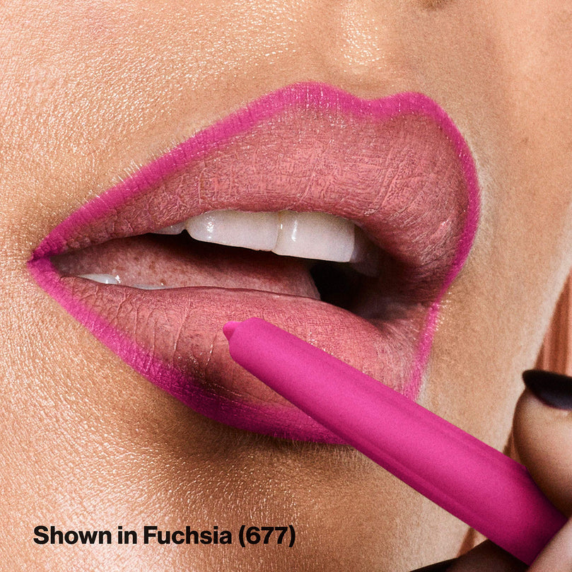 Revlon Lip Liner, Colorstay Face Makeup with Built-in-Sharpener, Longwear Rich Lip Colors, Smooth Application, 677 Fuchsia