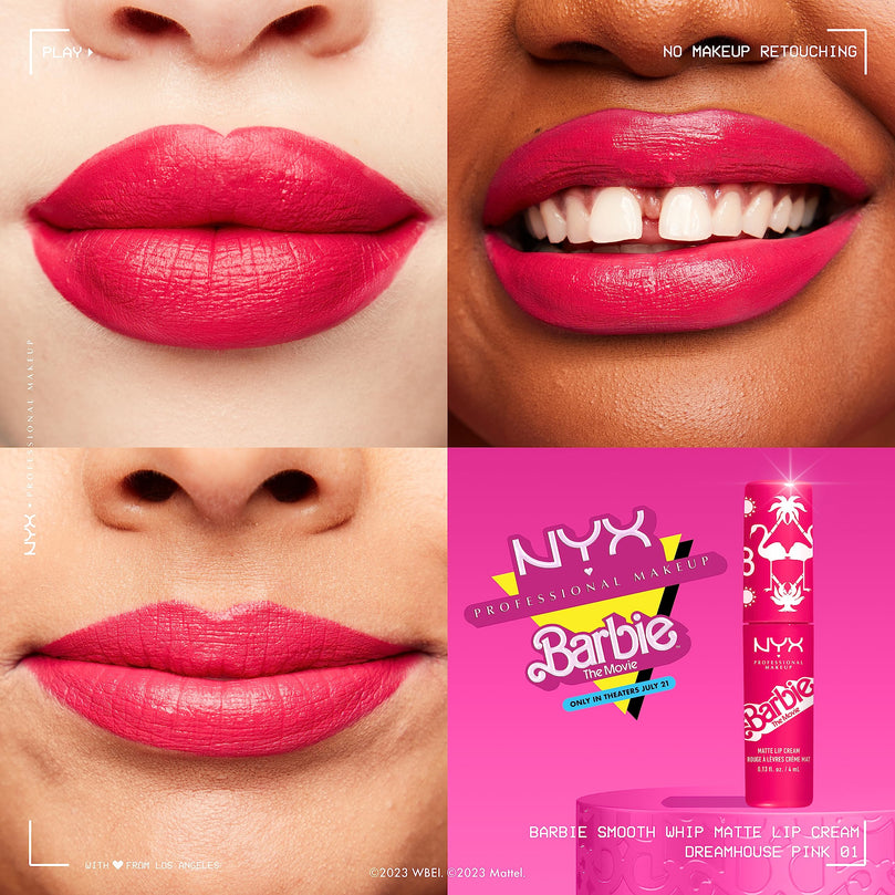 NYX PROFESSIONAL MAKEUP BARBIE, Smooth Whip Lip Cream - Dreamhouse Pink