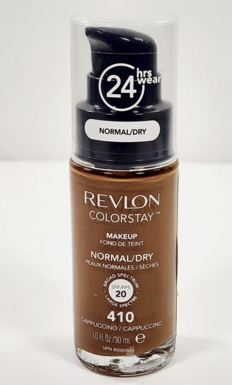 Revlon ColorStay Liquid Foundation, Face Makeup for Normal & Dry Skin - 410 Cappuccino 1 fl oz