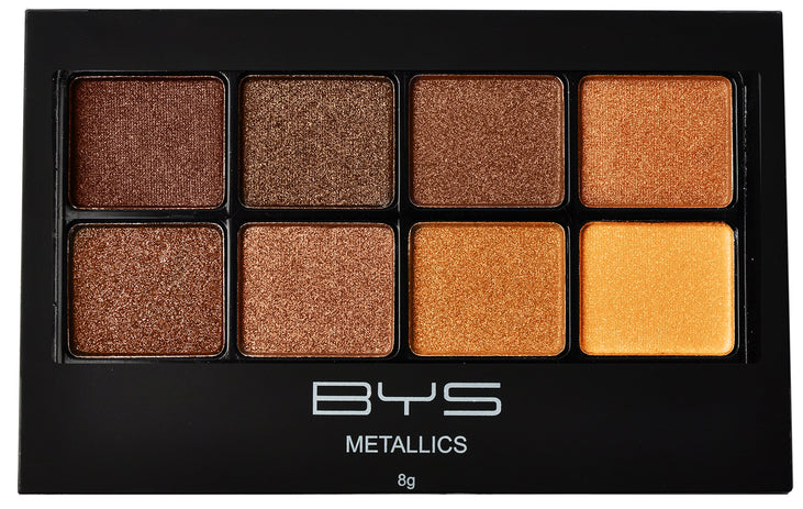 BYS Scented Matte and Metallic Eyeshadow 8 Shades Palette, Peachy Pinks