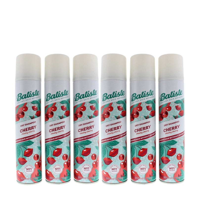 Batiste Dry Shampoo Cherry 200ml Cheeky Cherry Instant Hair Refresh 6 Pack