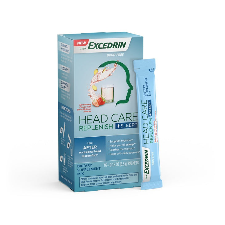 Head Care Replenish +Sleep from Excedrin Dietary Supplement for Head Health Support - 16 Packets