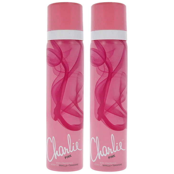 Pack of (2) Charlie Pink Body Spray Women 2.5 oz