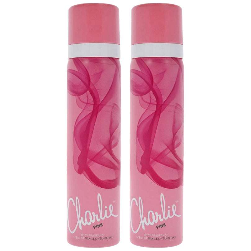Pack of (2) Charlie Pink Body Spray Women 2.5 oz