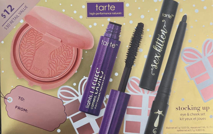 Tarte 3 Pc Eye & Cheek Set-mascara, eyeliner, blush-travel sizes