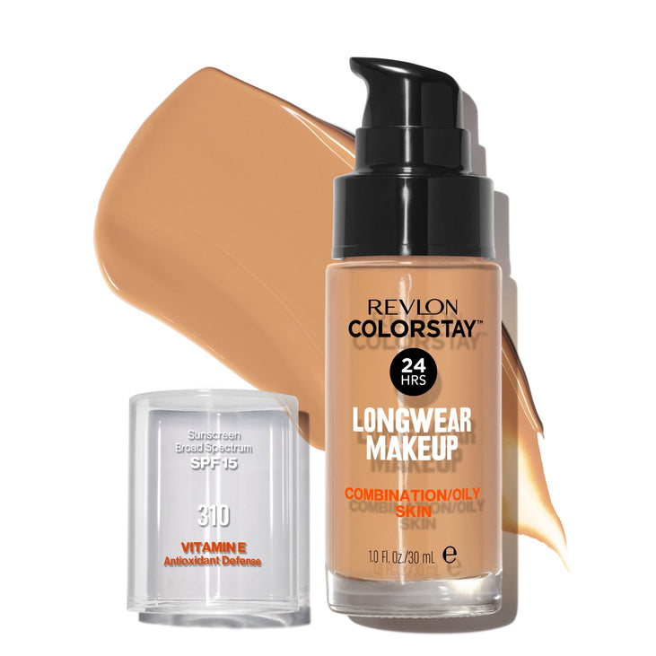 Revlon ColorStay Liquid Foundation Makeup, Matte Finish, Combination/Oily Skin, SPF 15, 310 Warm Golden, 1 fl oz