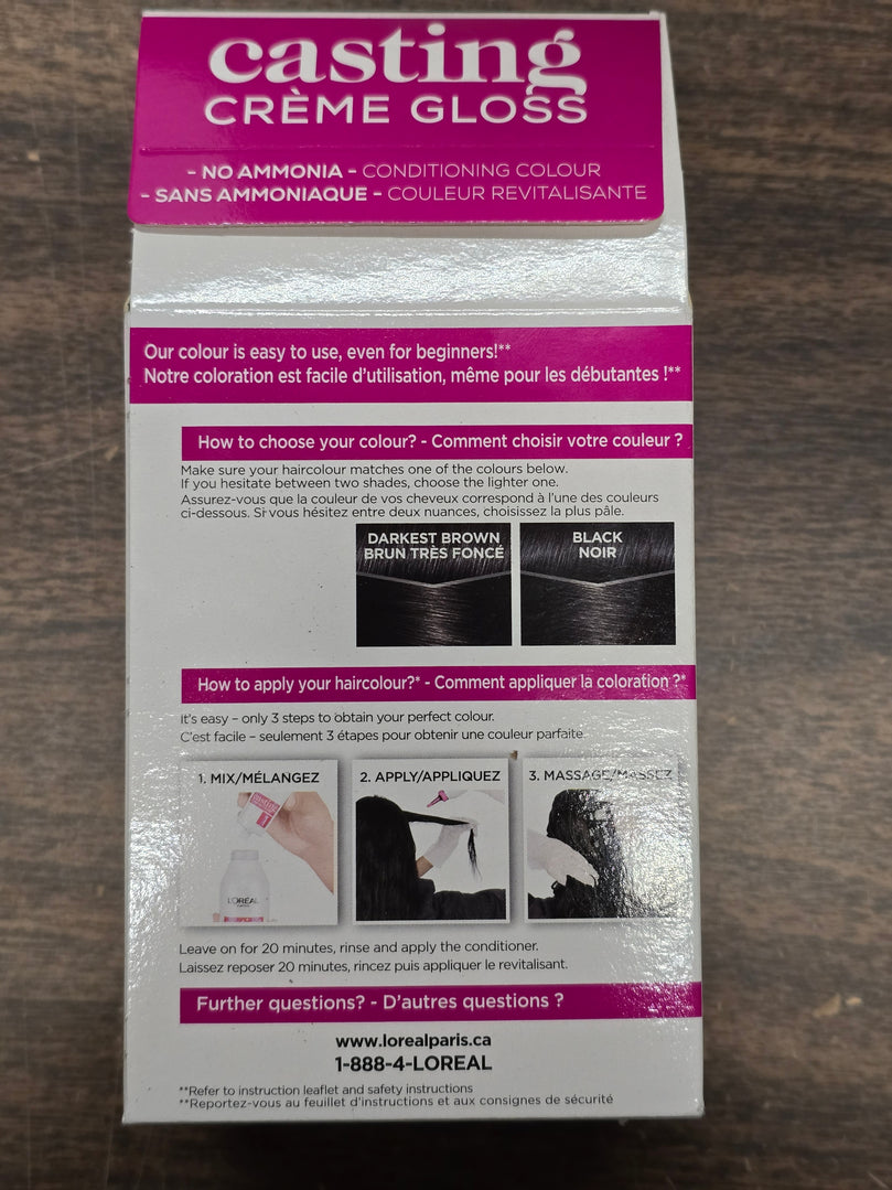 Loreal Paris Casting Creme Gloss Hair Color #2 Black