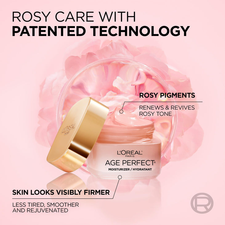L'Oreal Paris Age Perfect Rosy Tone Daily Face Moisturizer, 1.7 oz