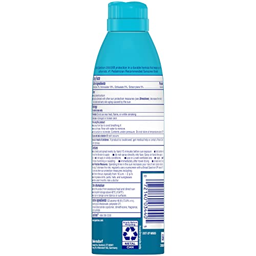 Coppertone Sunscreen Spray SPF 50, Broad Spectrum, Water Resistant for Kids, #1 Pediatrician Recommended Brand, 5.5 Ounce (Pack of 2)