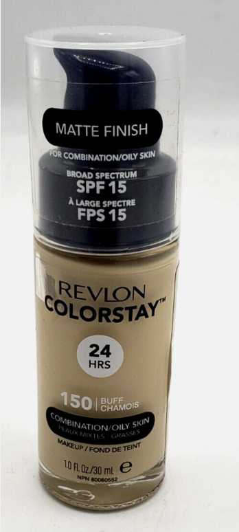 Revlon ColorStay Liquid Foundation, Face Makeup for Combination & Oily Skin - 150 Buff 1 Fl Oz