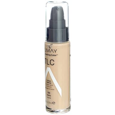 Almay Truly Lasting Color Liquid Makeup, Hypoallergenic, Cruelty Free, Oil Free, Fragrance Free, Dermatologist Tested, Long Wearing Foundation, 1oz, 120 Ivory