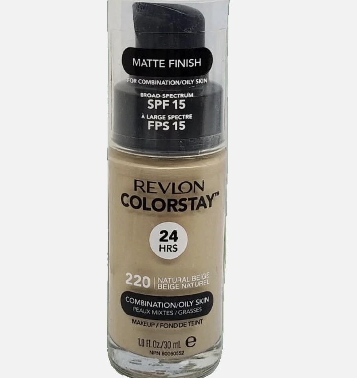 Revlon ColorStay Liquid Foundation Face Makeup for Combination & Oily Skin - 220 Natural Beige 1 Fl Oz