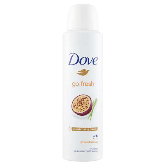 Dove Go Fresh Passion Fruit Deodorant Spray 150 ml (6 Pack)