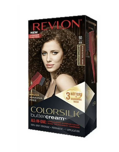 Revlon Luxurious Colorsilk Buttercream, Medium Natural Brown