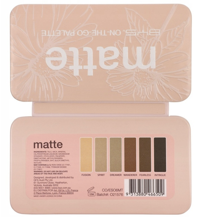 BYS On The Go Matte Palette 5g / 0.17 oz