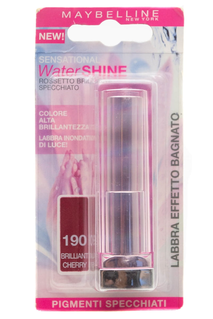 Maybelline Water SHINE  190 Brilliant Cherry, Italian Package