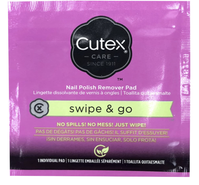 Cutex Care Swipe & Go Acetone Nail Polish Remover Pads 10ct