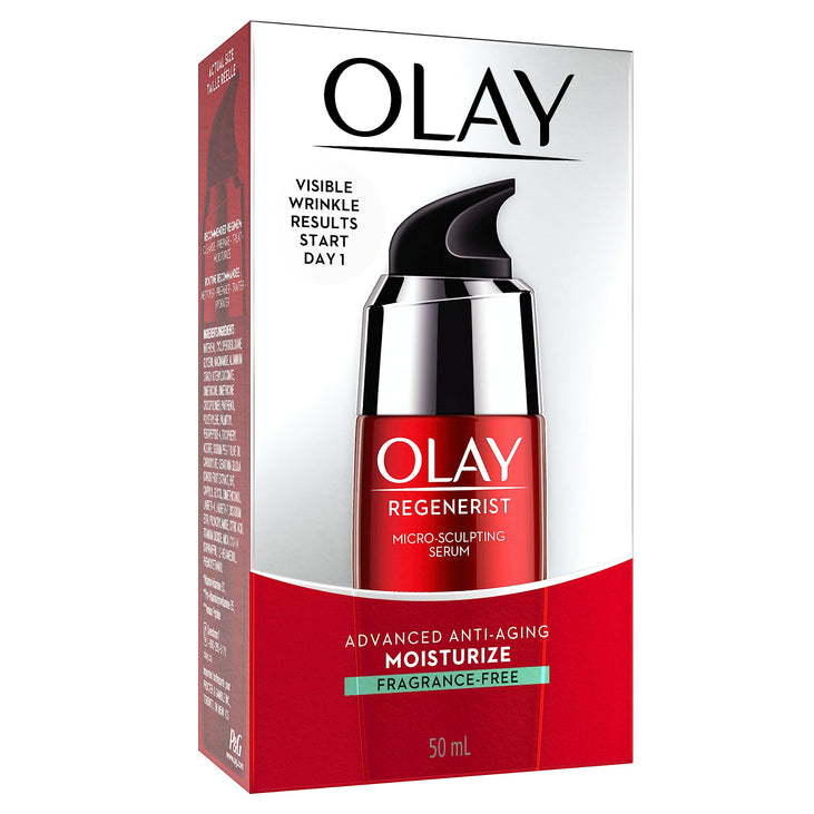 Olay Regenerist Micro-Sculpting Serum, Fragrance Free Moisturizer, All Skin Fine Lines & Wrinkles, 1.7 fl oz