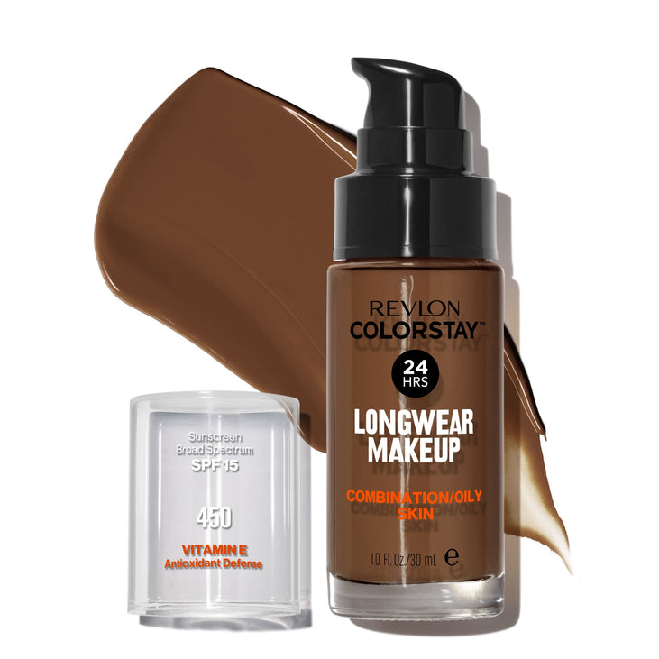 Revlon ColorStay Liquid Foundation Makeup, Matte Finish, Combination/Oily Skin, SPF 15, Mocha, 1 fl oz.