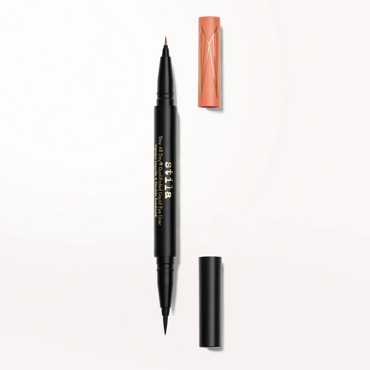 stila Stay All Day Dual Ended Liquid Eye Liner Original & Micro Tip Intense Black & Tequila
