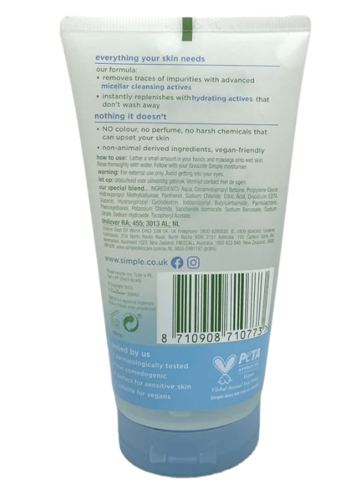 Simple Water Boost Micellar Gel Wash 150ML