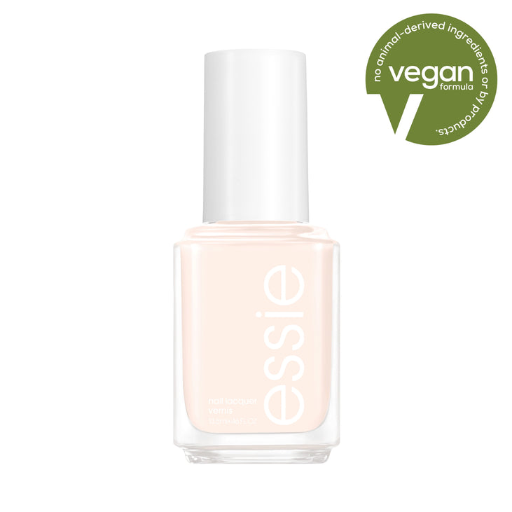 essie Salon Quality 8 Free Vegan Nail Polish, Limo-scene, Sheer Light Pink, 0.46 fl oz Bottle