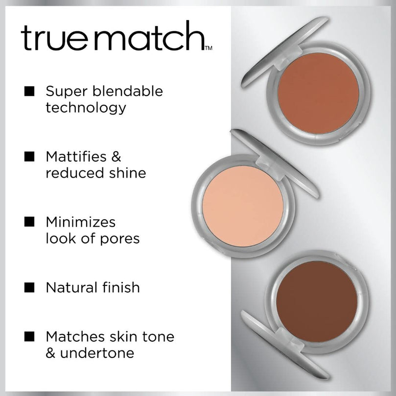 L'Oreal Paris True Match Super Blendable Oil Free Makeup Powder, Nut Brown, 0.33 oz