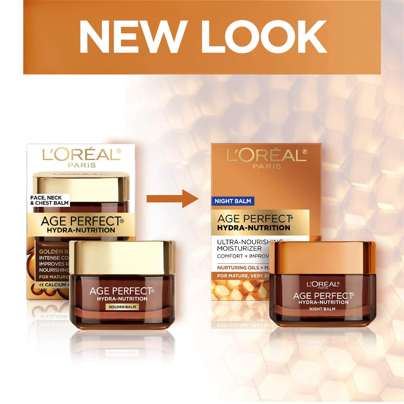 L'Oreal Paris Age Perfect Hydra Nutrition Night Balm, Firming Moisturizer, 1.7 oz