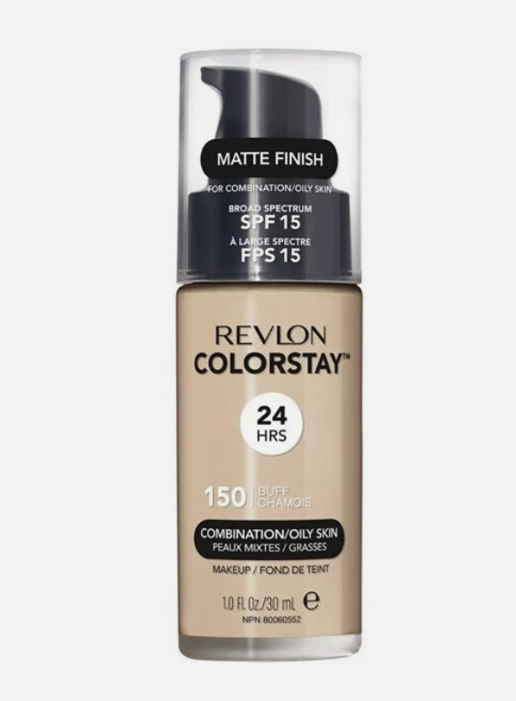 Revlon ColorStay Liquid Foundation, Face Makeup for Combination & Oily Skin - 150 Buff 1 Fl Oz