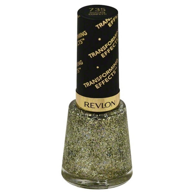 Revlon Transforming Effects Top Coat 735 Golden Confetti 0.5 Fl Oz