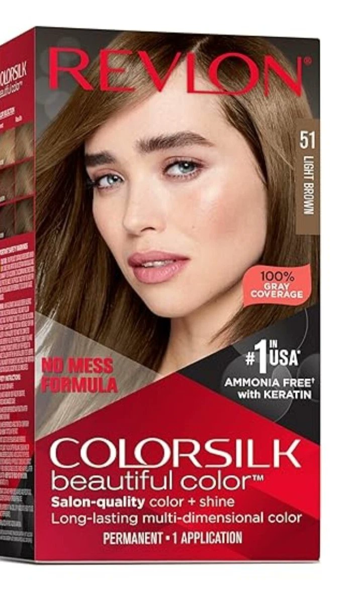 Revlon Colorsilk Beautiful Color Permanent Hair Color 51 Light Brown