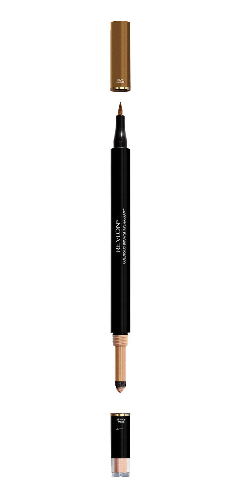 Revlon Colorstay Shape & Glow Brow Pencil - Taupe, Dual-Ended Marker & Highlighter