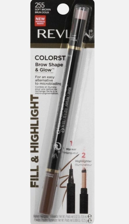 Revlon Colorstay Shape & Glow Eyebrow Marker and Highlighter Duo - Soft Brown 255