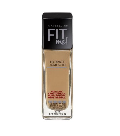 Maybelline Fit Me Hydrate & Smooth Liquid Foundation, 115 Ivory, 1 fl oz