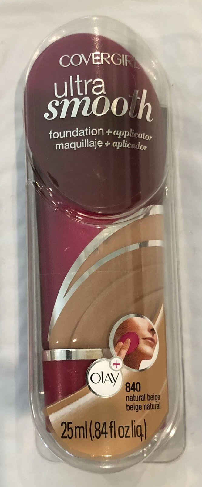 CoverGirl UltraSmooth Foundation + Applicator, 840 Natural Beige