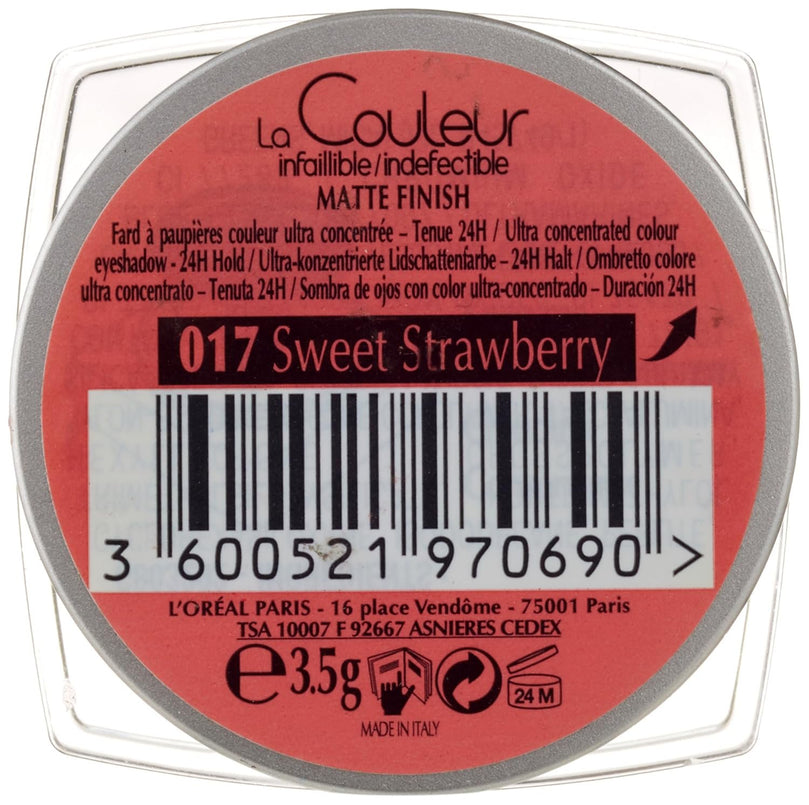 Loreal Color Infallible Eyeshadow 017 Sweet Strawberry 0.12 oz