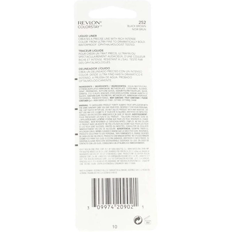Revlon Colorstay Liquid Liner 252 Black Brown 0.08 Fl Oz