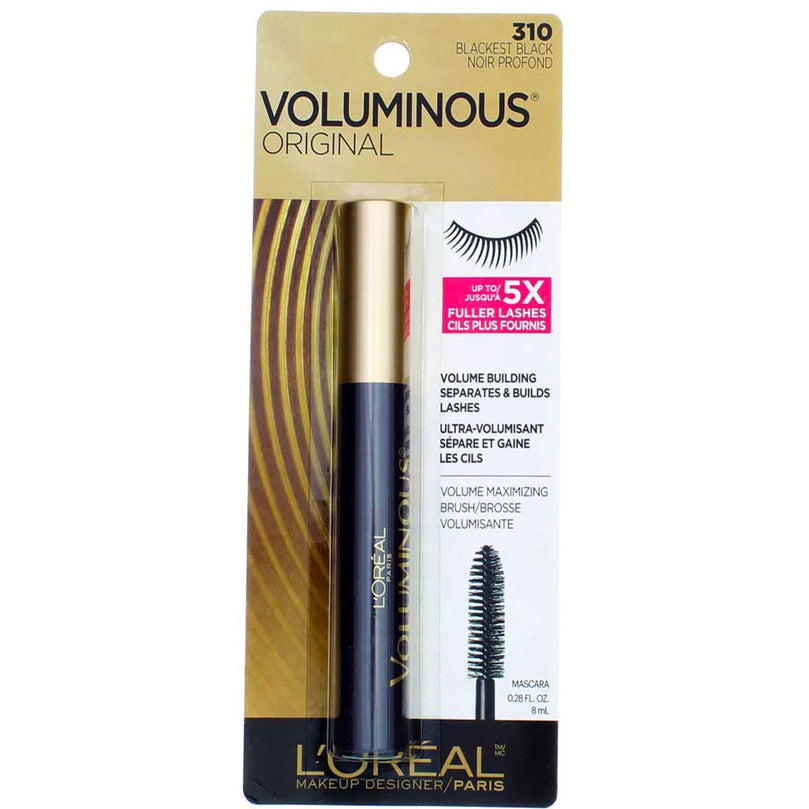 Loreal Paris Original Voluminous Mascara 310 Blackest Black (2 Count)