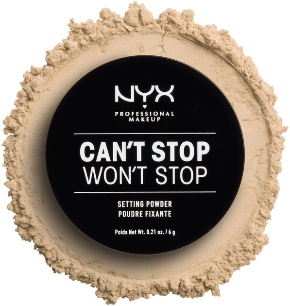NYX PROFESSIONAL MAKEUP Can't Stop Won't Stop Loose Setting Powder - Light Medium (0.21 oz)