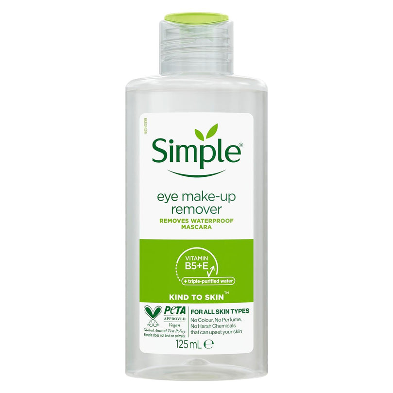 Simple Kind to Skin Eye Make-Up Remover 125ml - Gentle Daily Cleanser