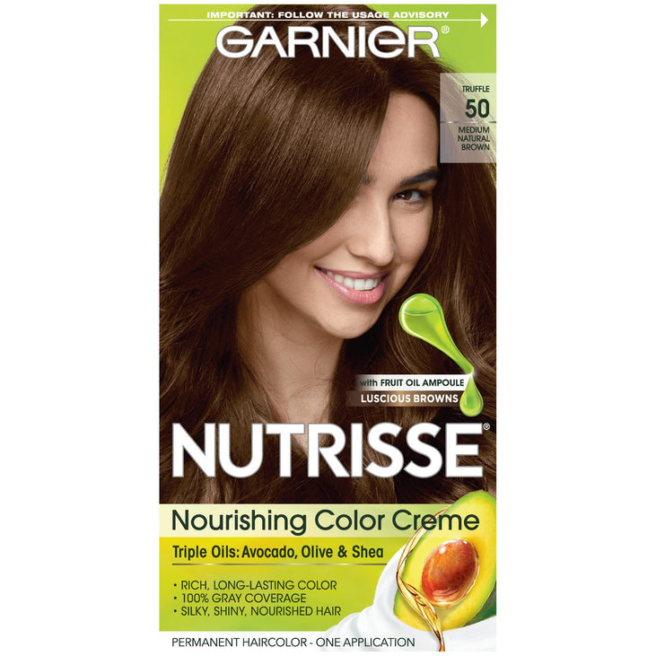 Garnier Nutrisse Nourishing Hair Color Creme, 050 Medium Natural Brown
