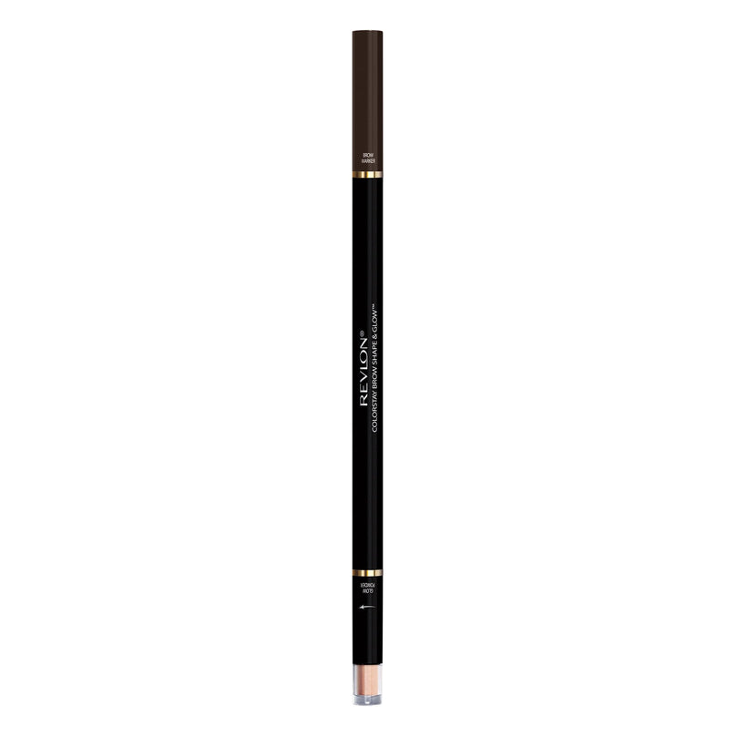 Revlon ColorStay Shape & Glow Brow Pencil and Highlighter, Soft Black
