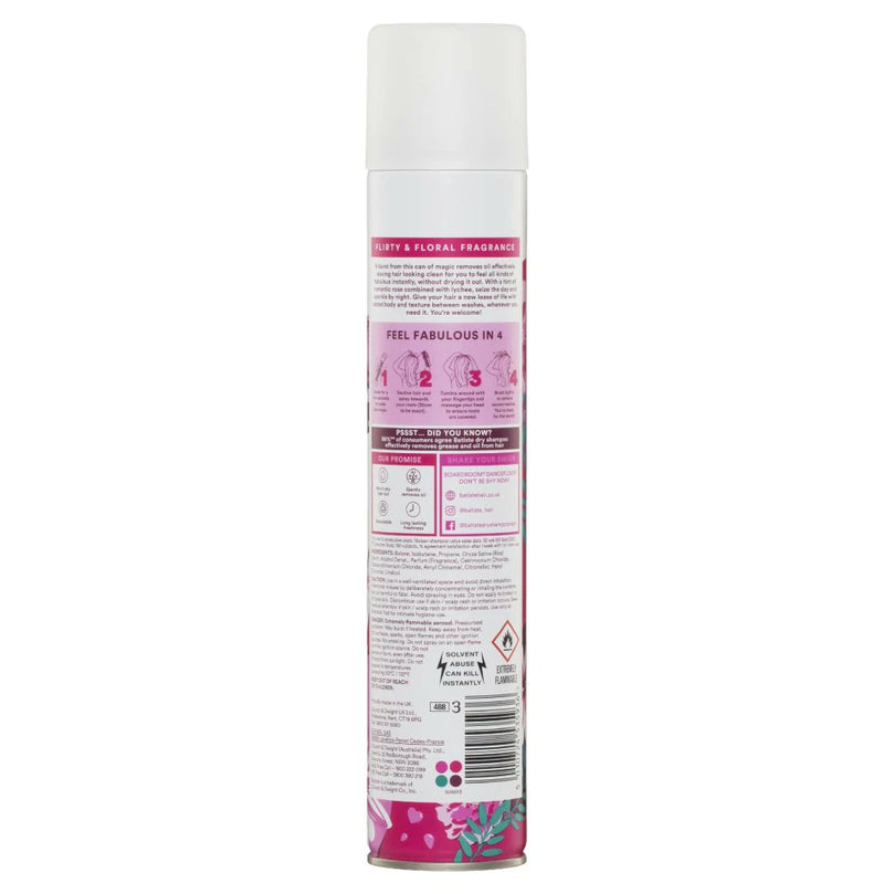 Batiste Dry Shampoo Blush Flirty Floral Instant Hair Refresh 350 ML (Pack of 2)