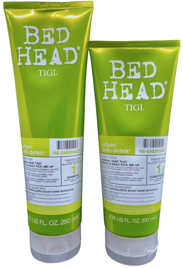 Tigi Bed Head Urban Antidotes Re-Energize Shampoo 8.45 Oz & Conditioner 6.76 Oz Set