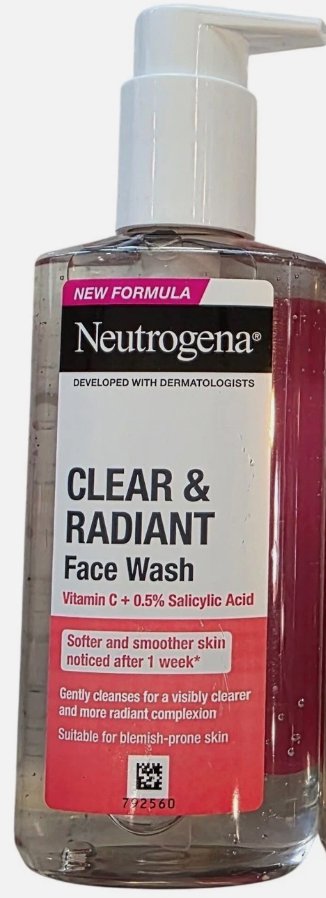 Neutrogena Clear & Radiant Face Wash with Vitamin C and Salicylic Acid 200ml (7 Fl Oz) (Clear & Radiant)