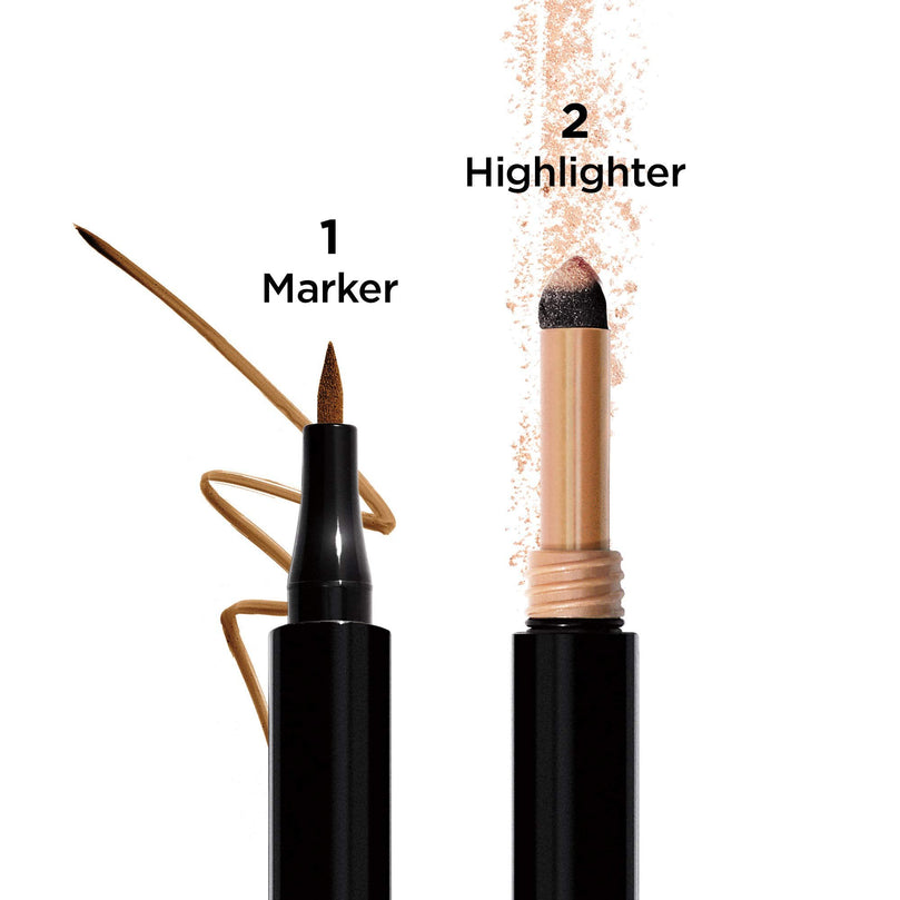 Revlon Colorstay Shape & Glow Eyebrow Marker and Highlighter Duo - Soft Brown 255