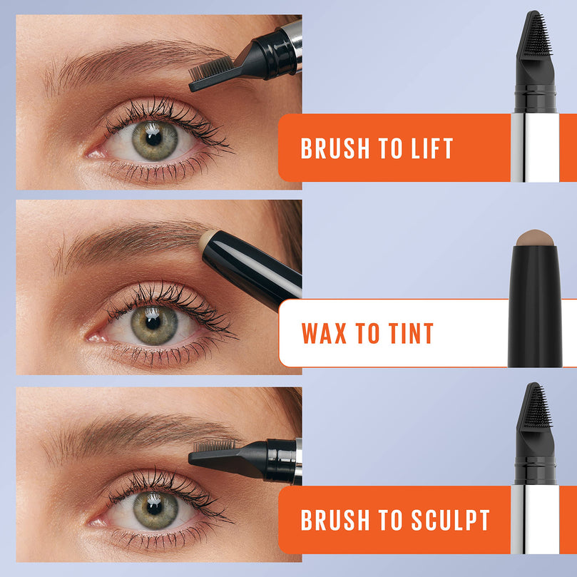 Maybelline TattooStudio Brow Lift Stick Makeup with Tinted Wax, All-Day Wear, Soft Brown